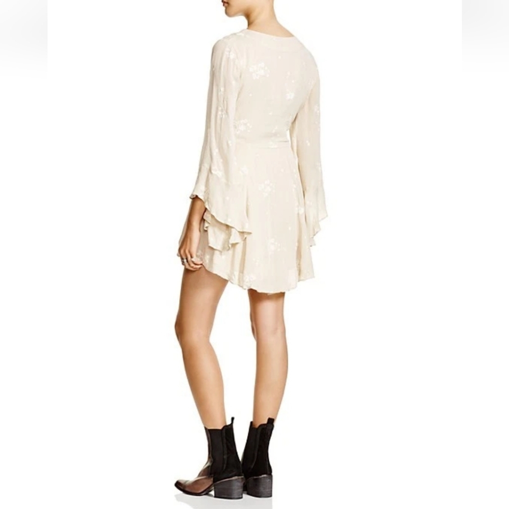 Free People Almond Jasmine Embroidered Fit & Flare Dress size 4 - Picture 3 of 14